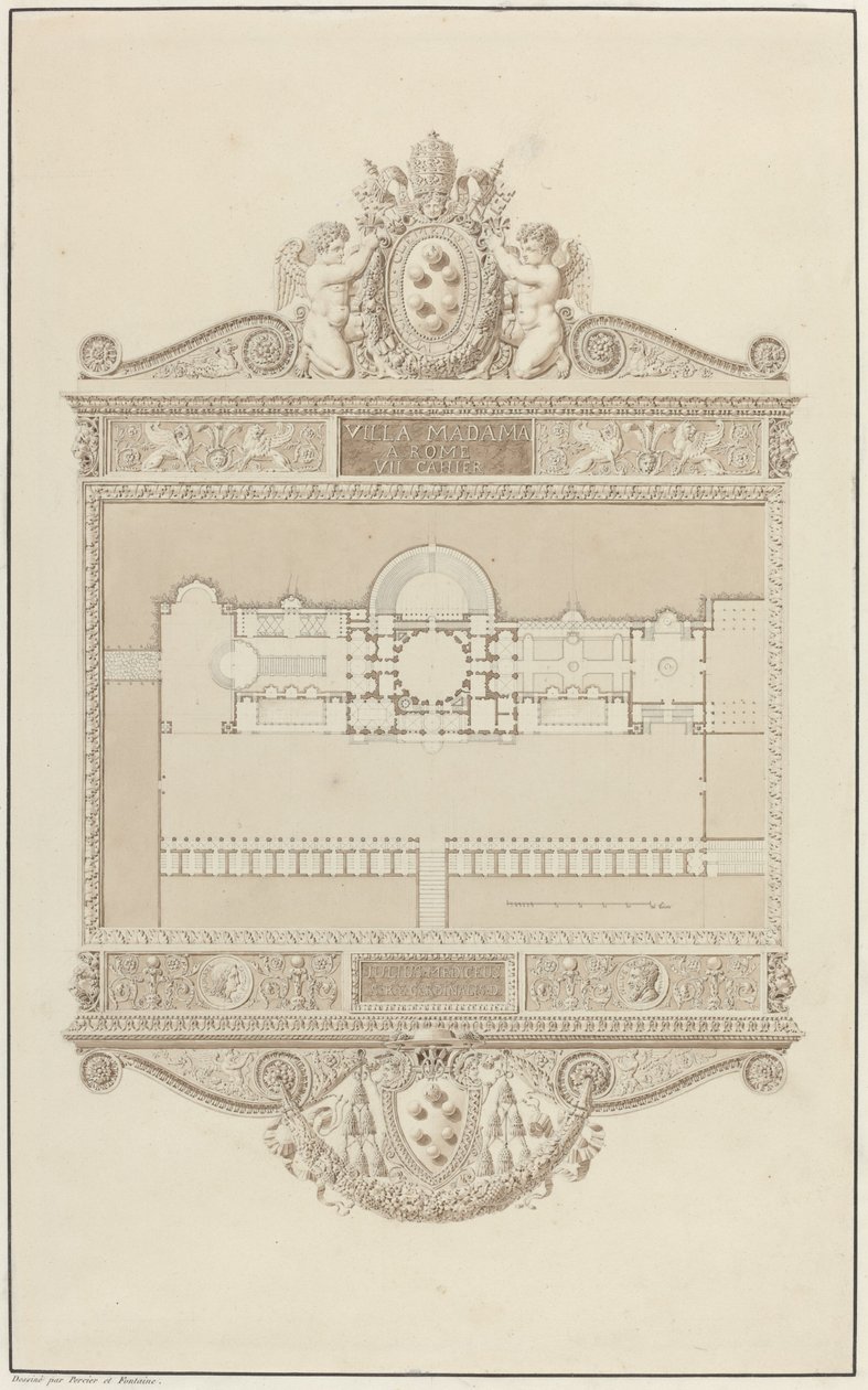 Villa Madama v Římě od Charles Percier and Pierre François Léonard Fontaine