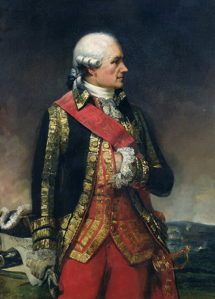 Jean-Baptiste de Vimeur (1725-1807) hrabě z Rochambeau (olej na plátně) od Charles Philippe Lariviere