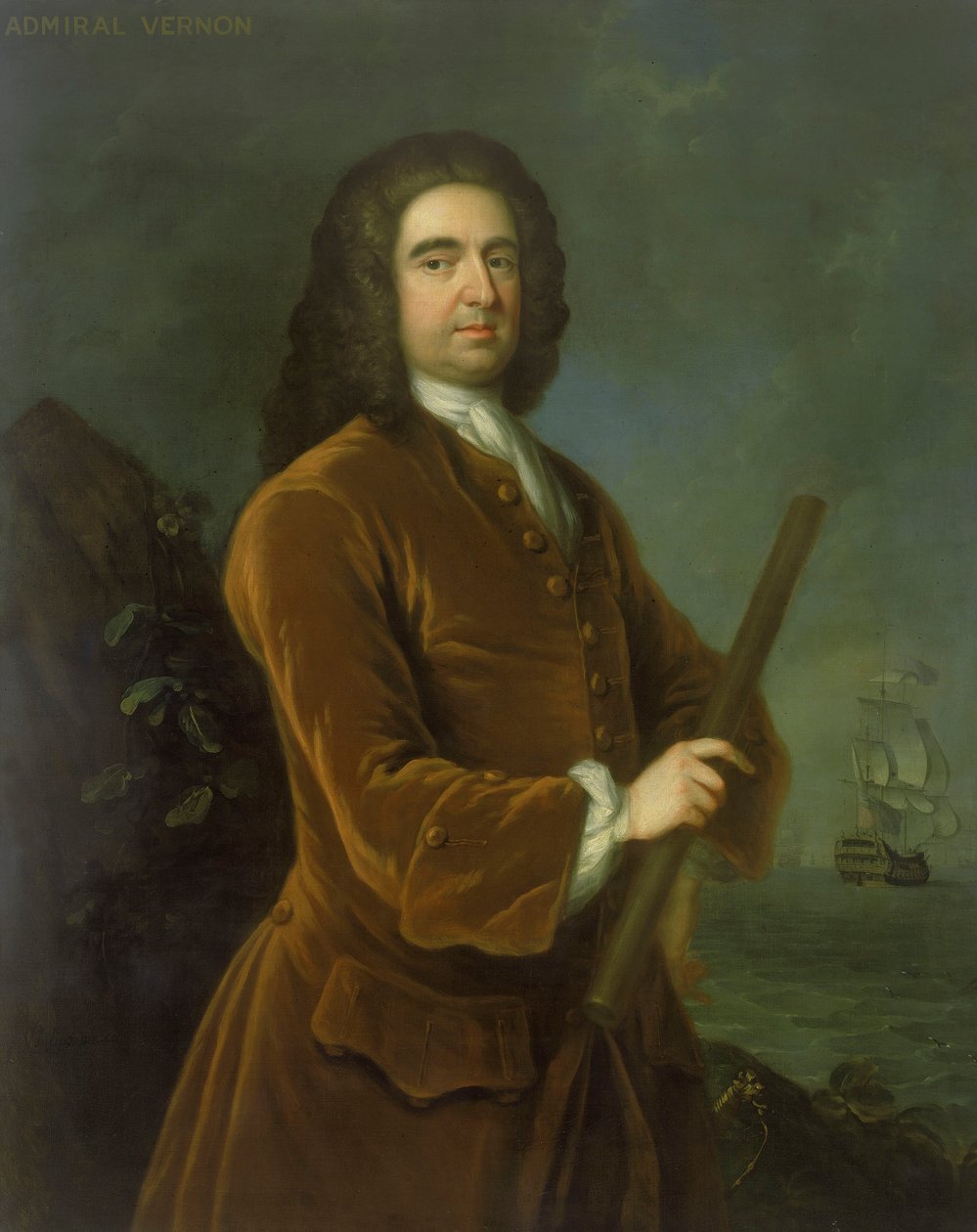 Admirál Edward Vernon (1684-1757), polovina 30. let 17. století (olej na plátně) od Charles Philips