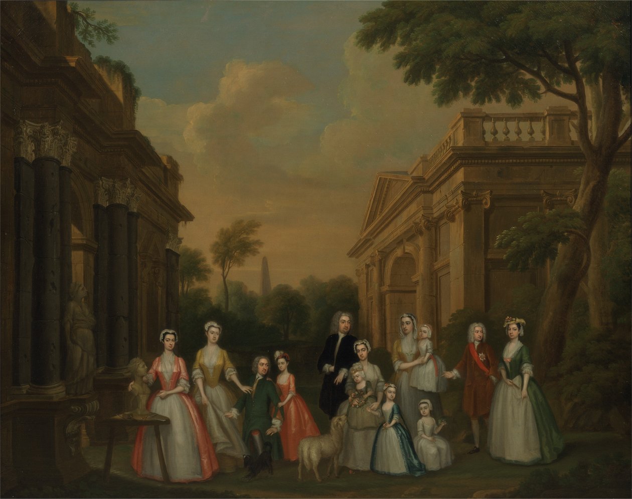 The Finch Family, cca 1732 (olej na plátně) od Charles Philips