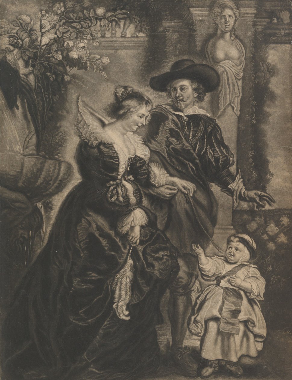 Rubens, jeho manželka Helena Fourmentová a jejich dítě, ca. 1770. od Charles Phillips
