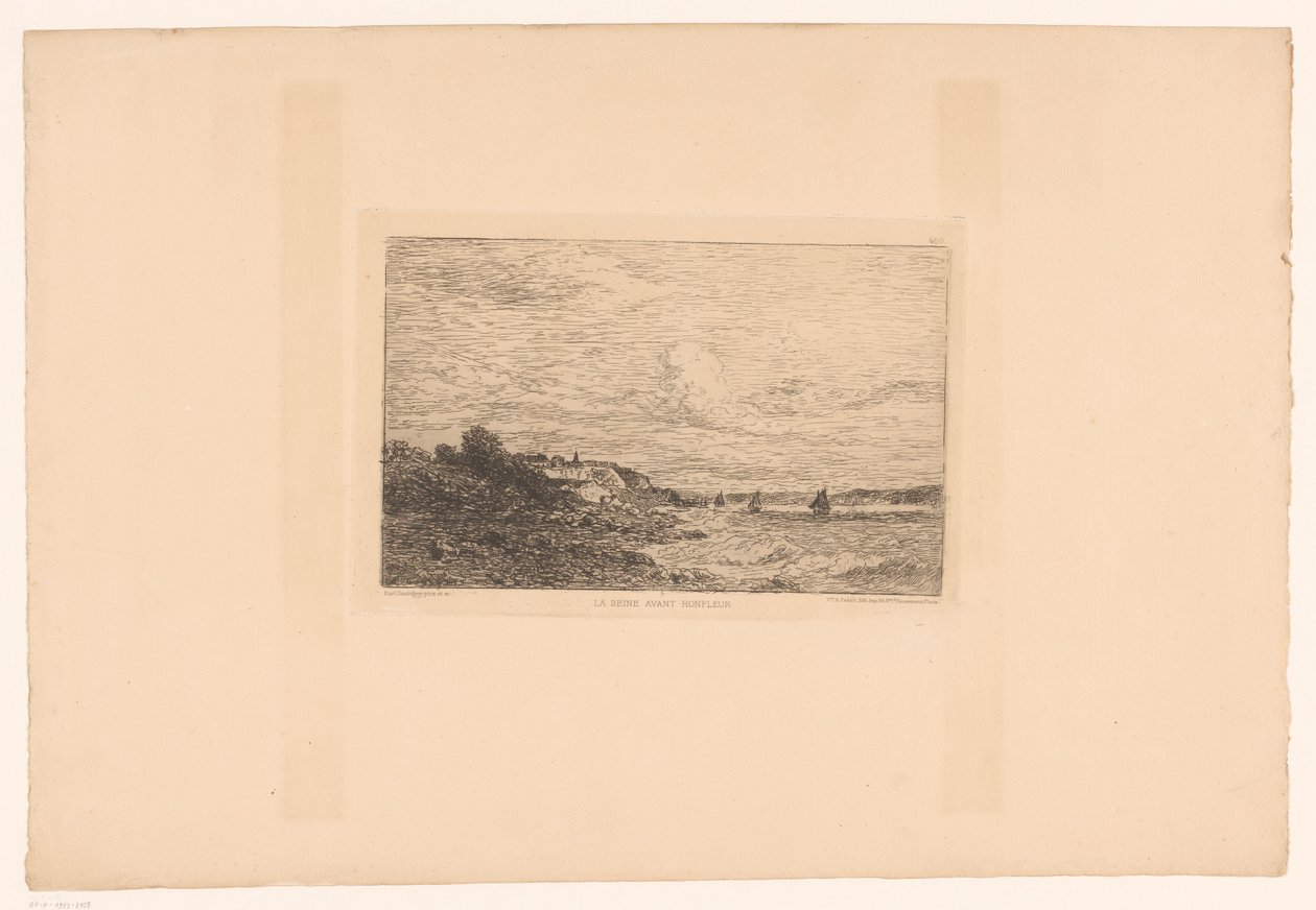 Pohled na Seinu v Honfleuru La Seine před Honfleur (název na objektu) od Charles Pierre Daubigny