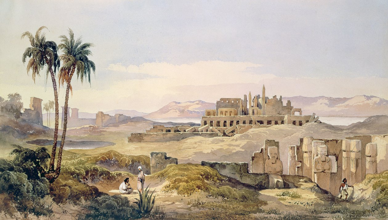 Pohled na ruiny Karnaku v Egyptě od Charles Pierron