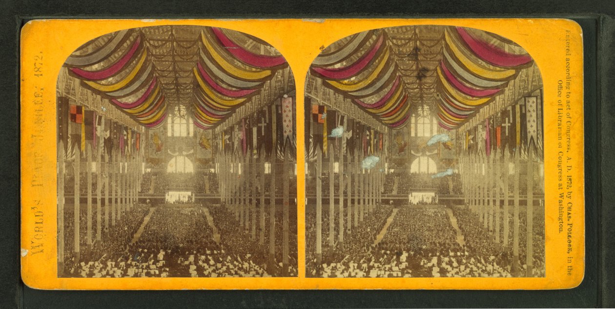 Světové mírové jubileum neboli Boston Coliseum, 1872 od Charles Pollock