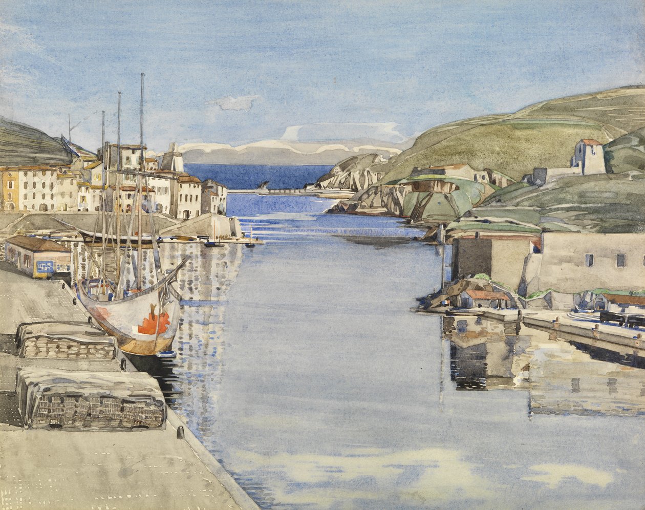 Jižní přístav (akvarel na papíře) od Charles Rennie Mackintosh