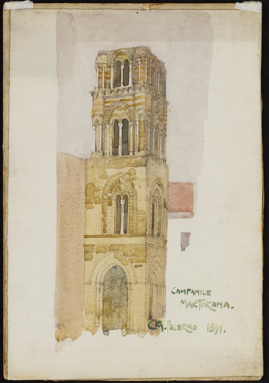 Zvonice Martorana, Palermo, 1891 od Charles Rennie Mackintosh