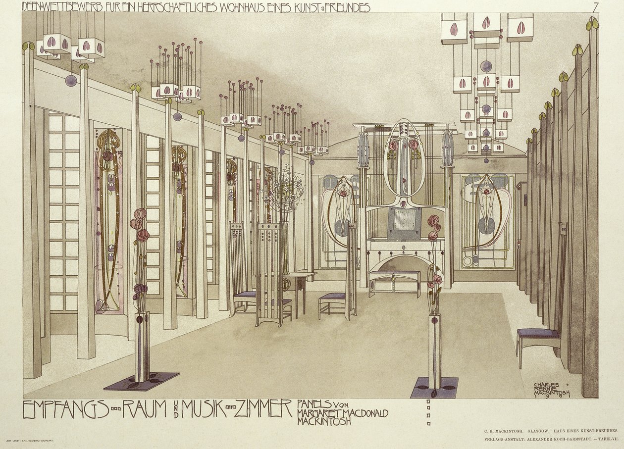 Design for a Music Room, c.1901 od Charles Rennie Mackintosh