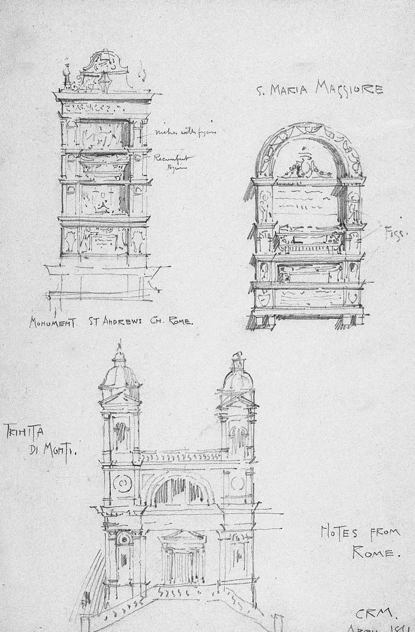 Zápisky z Říma, 1891 od Charles Rennie Mackintosh