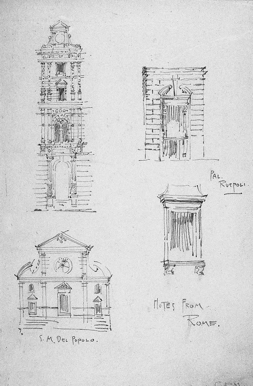 Zápisky z Říma, 1891 od Charles Rennie Mackintosh