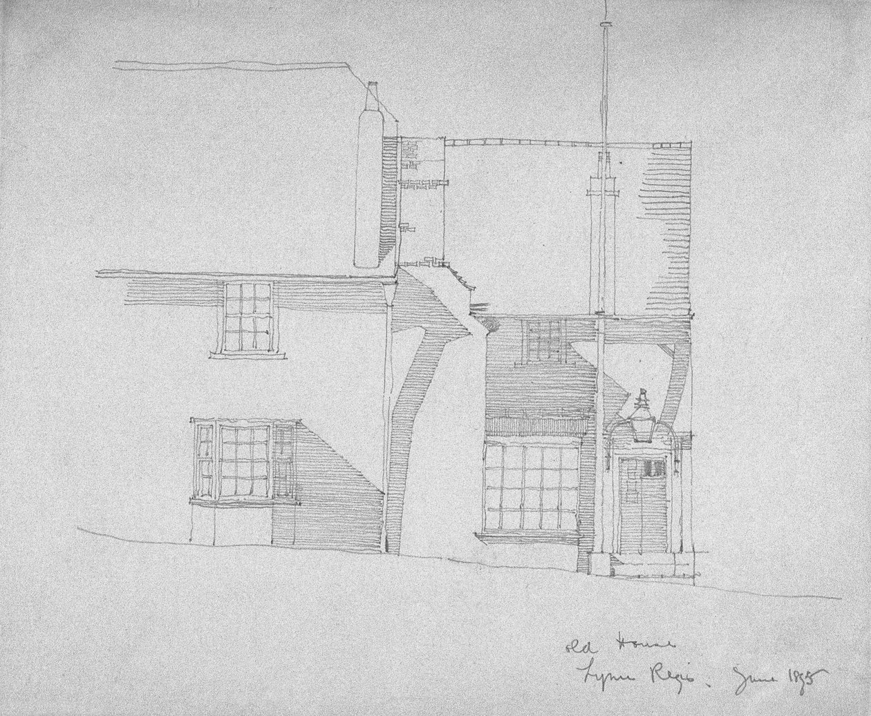 Old House, Lyme Regis, Dorsetshire, 1895 (tužka na pauzovacím papíru) od Charles Rennie Mackintosh