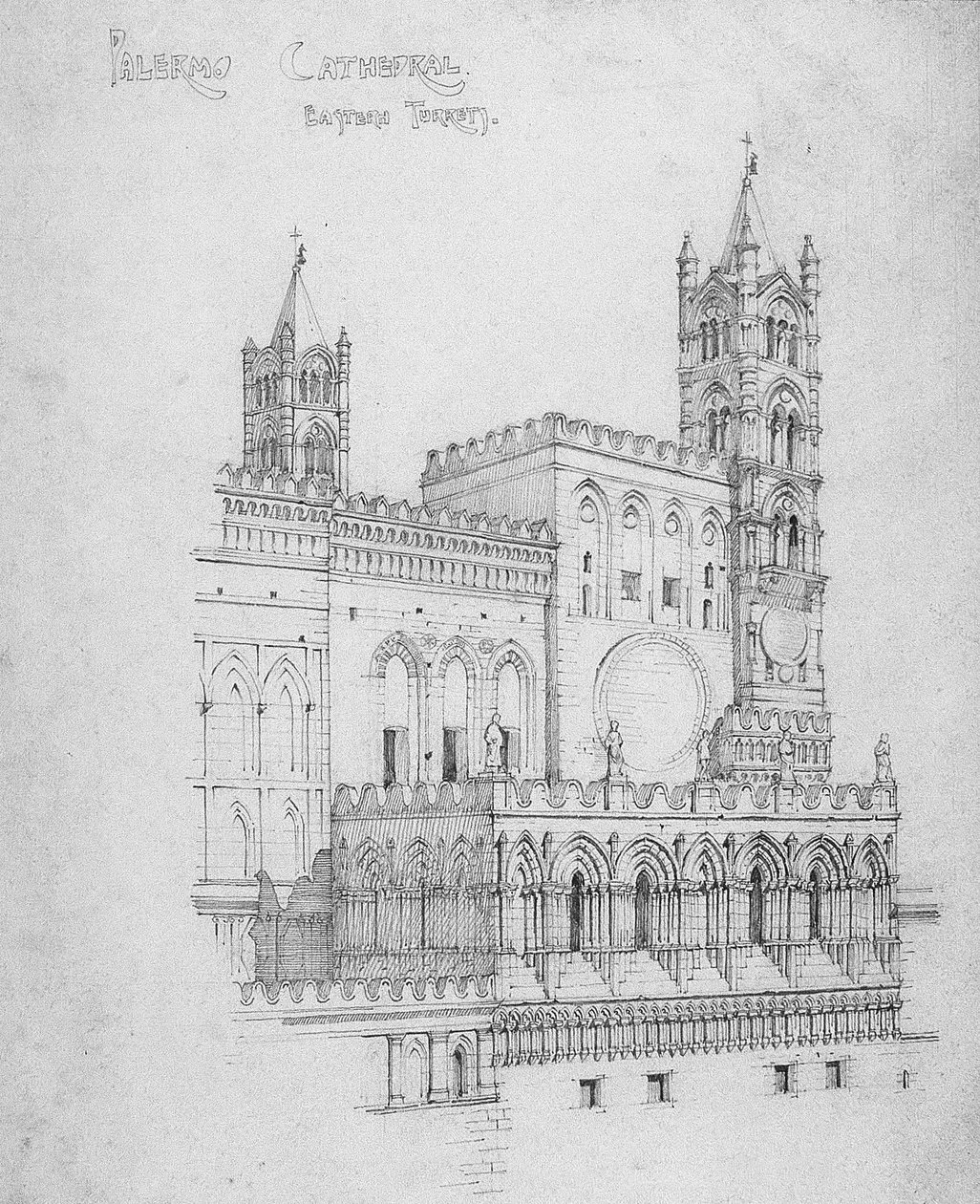 Palermská katedrála, východní věžičky, 1891 od Charles Rennie Mackintosh
