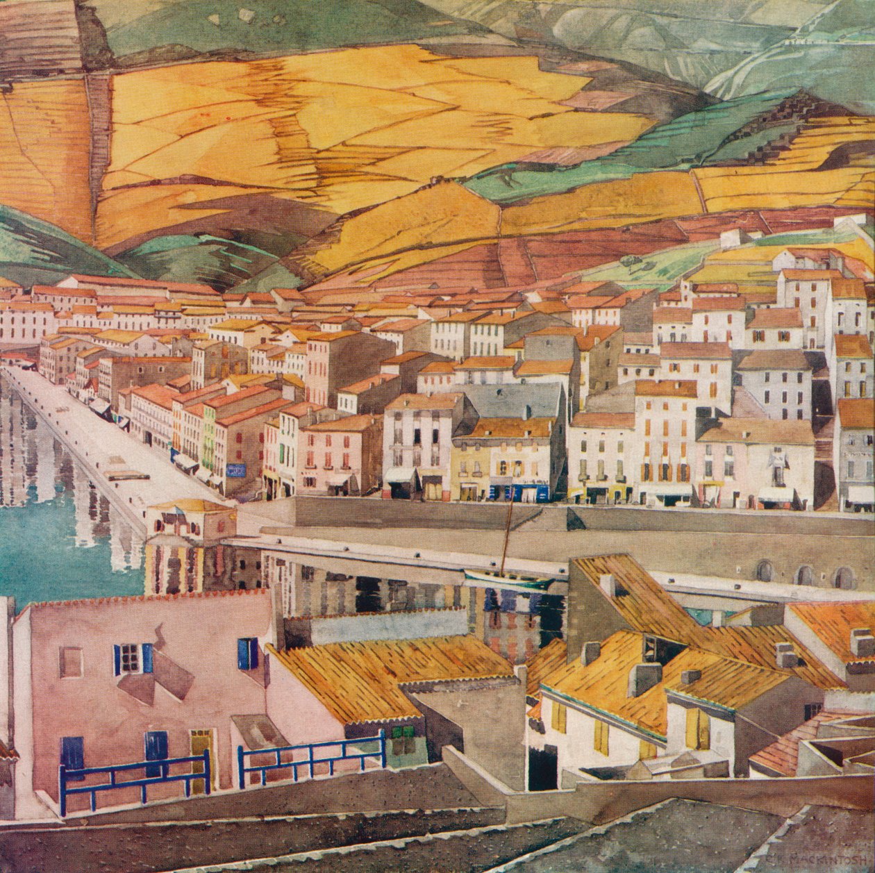 Port Vendres, město, c1925 od Charles Rennie Mackintosh