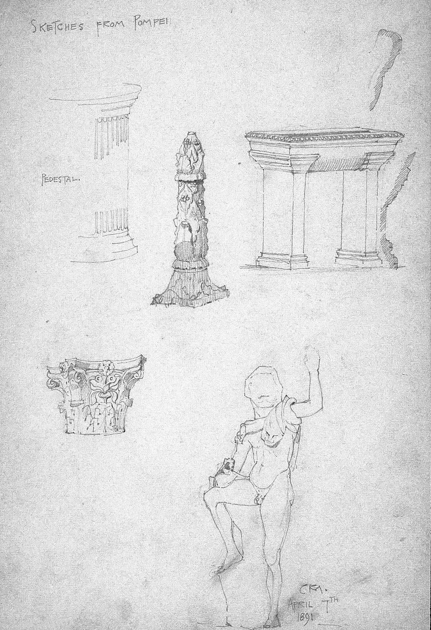 Skici z Pompejí, 1891 od Charles Rennie Mackintosh
