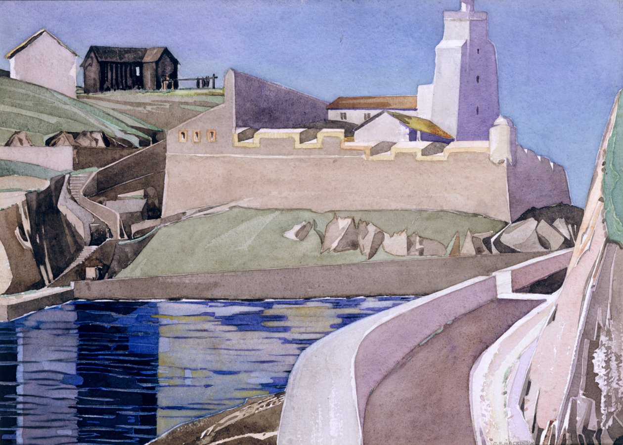 Maják, 1927 (wc nad tužkou na papíře) od Charles Rennie Mackintosh