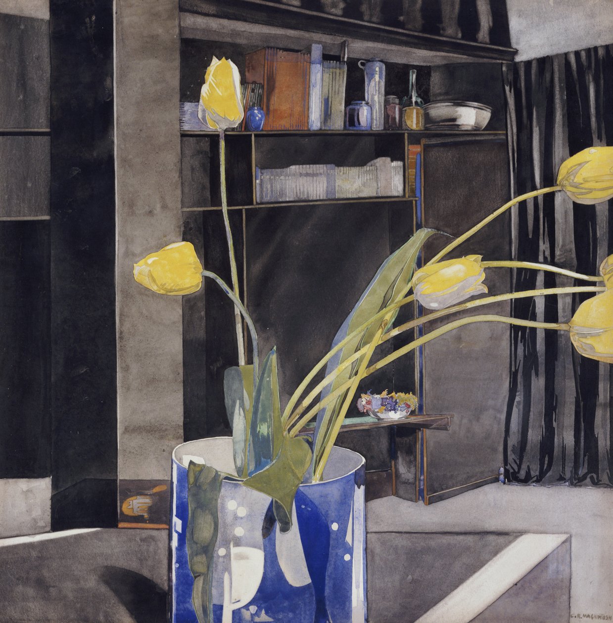 Žluté tulipány, kolem 1922-23 od Charles Rennie Mackintosh