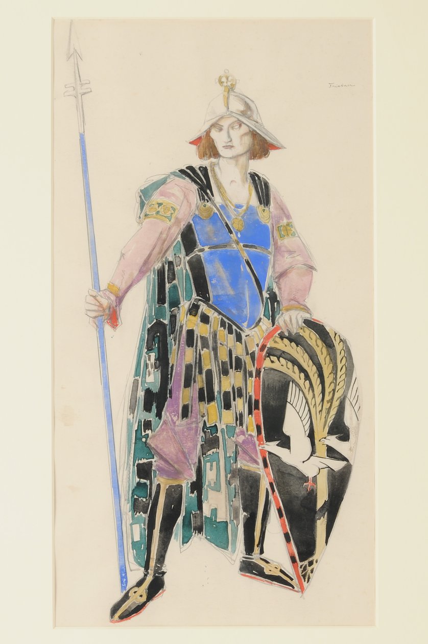 Návrh kostýmů pro Tristana, 1920 (wc na papíře) od Charles Ricketts