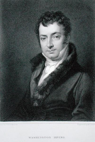 Washington Irving (1783-1859), ryl Moseley Isaac Danforth († 1862) (rytina) od Charles Robert (after) Leslie