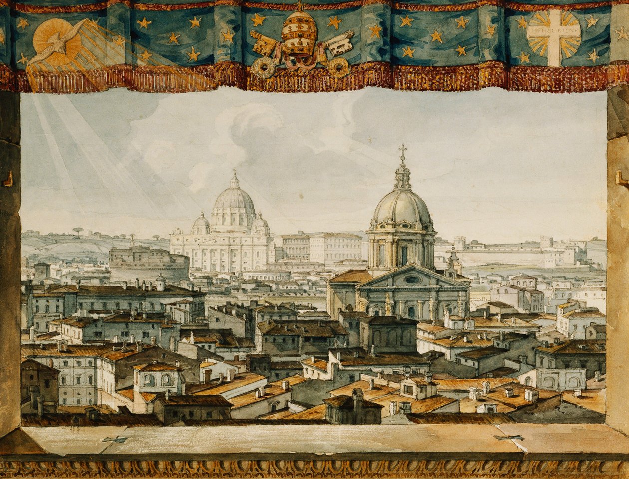 Řím z Trinita dei Monti, od Charles Robert Cockerell