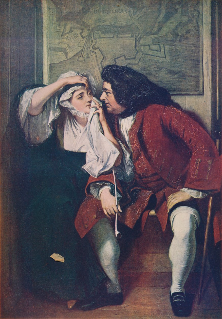Scéna z Tristrama Shandy Uncle Toby and the Widow Wadman, 182930, c1915 od Charles Robert Leslie