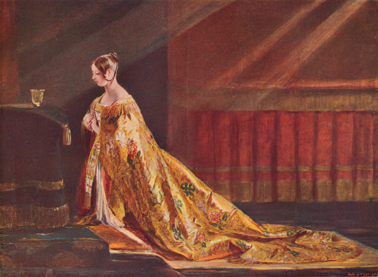 Královna Viktorie v korunovačním rouchu, 1838 1906 od Charles Robert Leslie