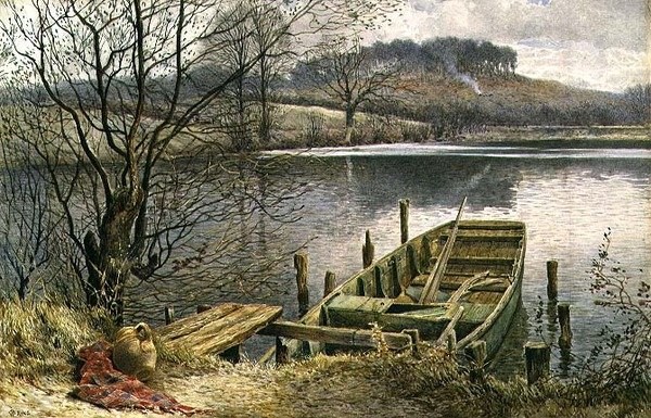 Říční přívoz (akvarel a kvaš) od Charles Robertson