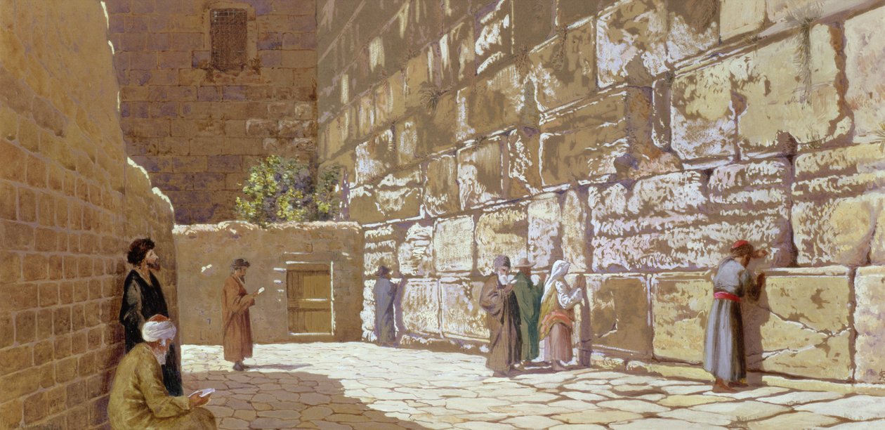 Zeď nářků v Jeruzalémě, 1872 od Charles Robertson