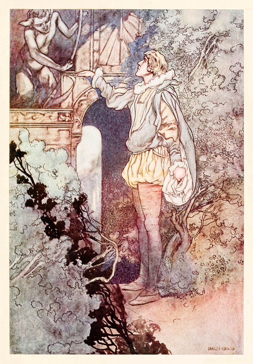 "Exegi Monumentum" v Písních a sonetech Williama Shakespeara od Charles Robinson