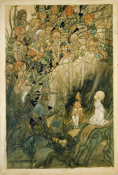 Víly (akvarel na papíře) od Charles Robinson