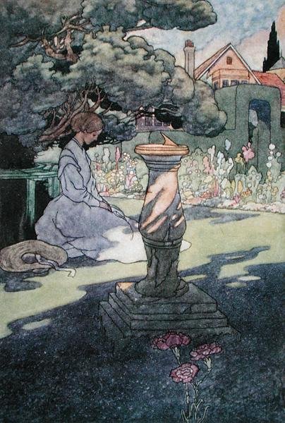 Poslední paprsky slunce, publikováno 1912 (barevné lito) od Charles Robinson