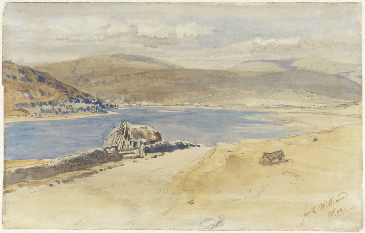Pohled na jezero Loch Linnhe ve Fort William, Skotsko od Charles Rochussen