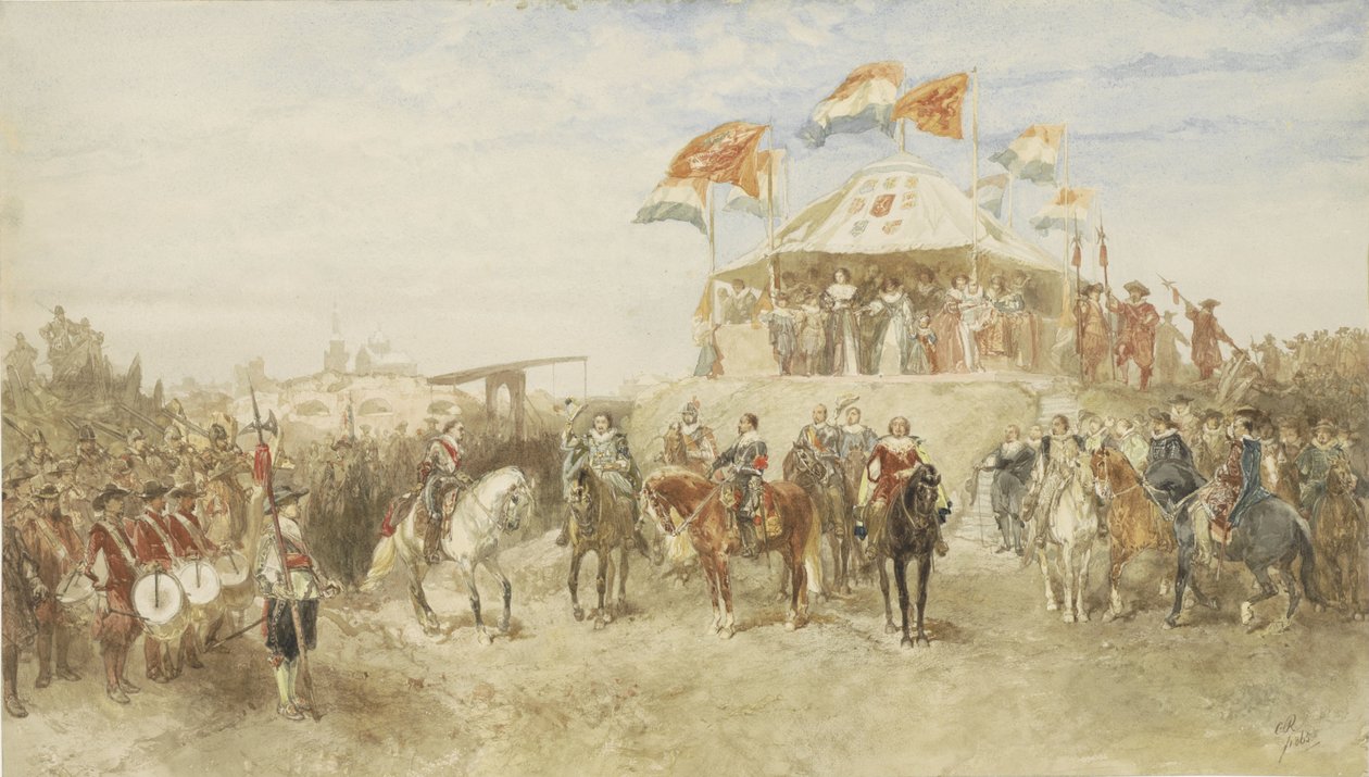 Odchod španělské posádky z Den Bosch po kapitulaci Frederiku Hendrikovi v roce 1629 od Charles Rochussen