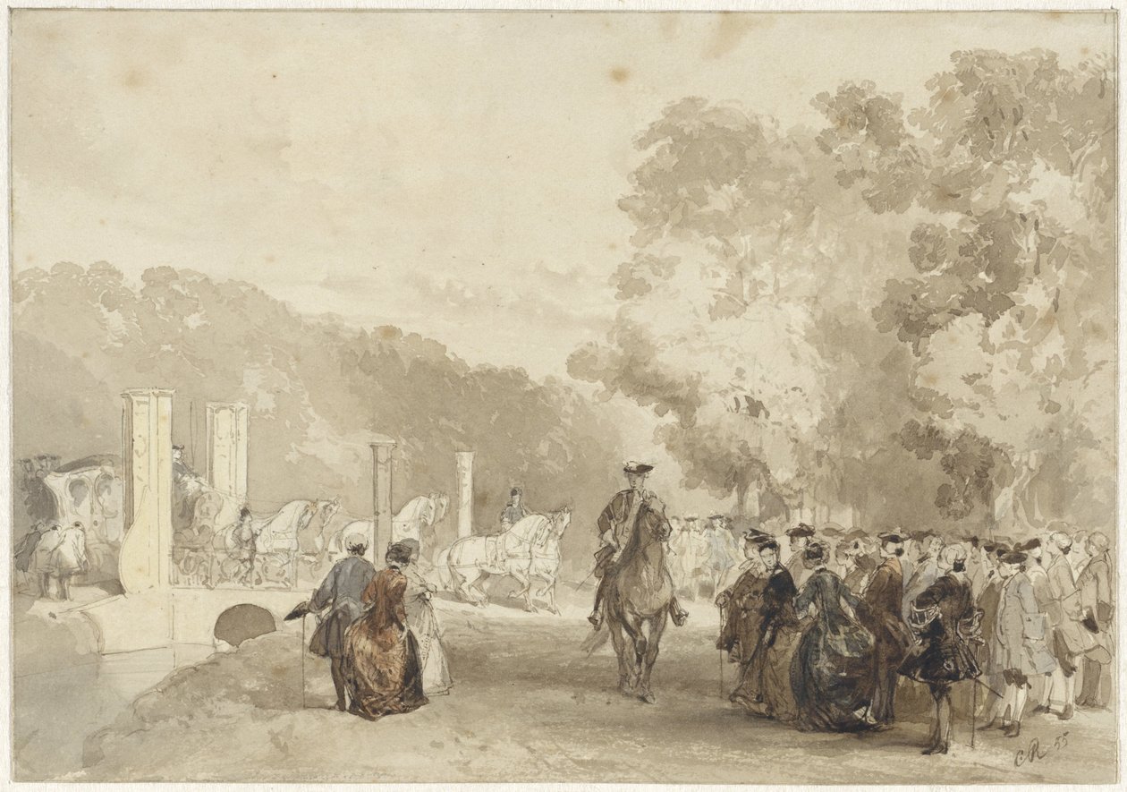 Coach of the Prince, jedoucí z příjezdové cesty Huis ten Bosch od Charles Rochussen