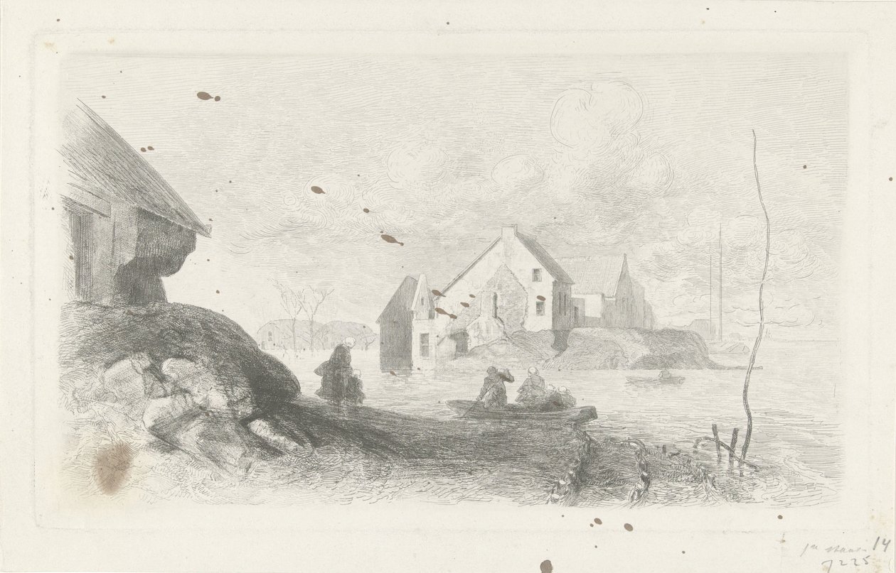 Záplavy v Lith Povodňová katastrofa 1855 (název série) od Charles Rochussen