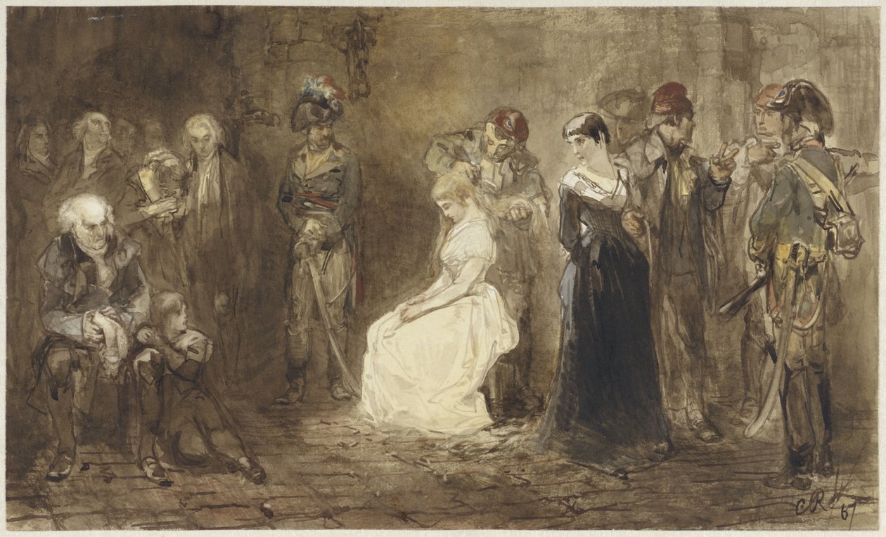 Francouzská princezna Alžběta ve vězení, 10. května 1794 od Charles Rochussen