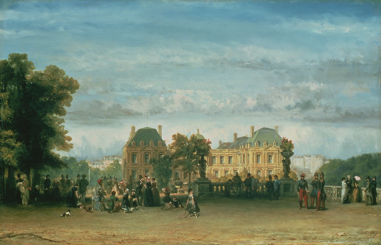 Lucemburské zahrady, 1849 (panel) od Charles Rochussen