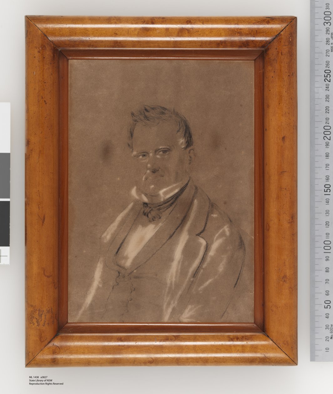 Portrét Josepha Raphaela, kolem roku 1852 (tužka, pastel a uhel na papíře) od Charles Rodius