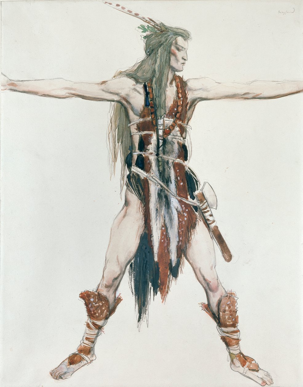 Kostýmní návrh pro Siegfried, c1850-1880 od Charles S Ricketts