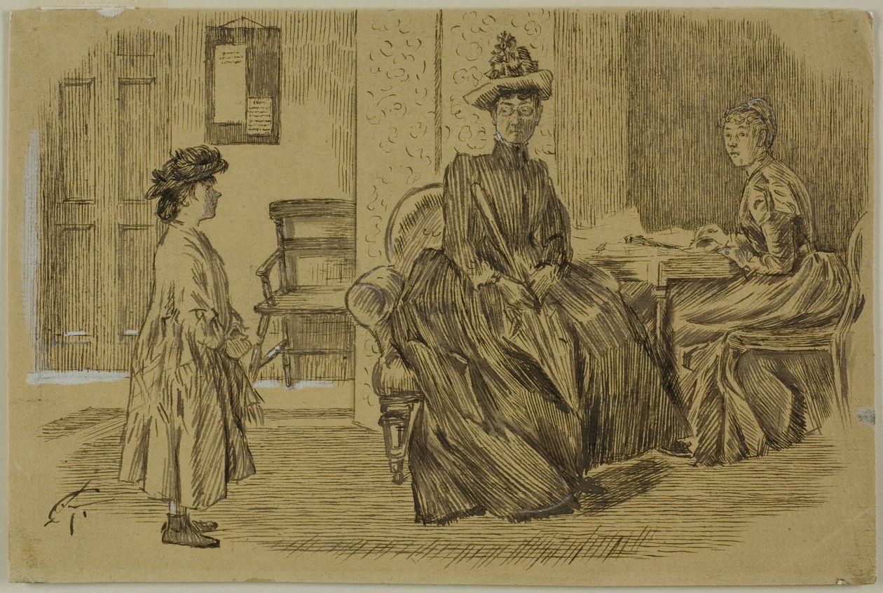 Na Úřadu práce od Charles Samuel Keene