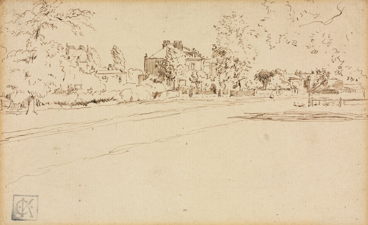 Dům v Hammersmith od Charles Samuel Keene