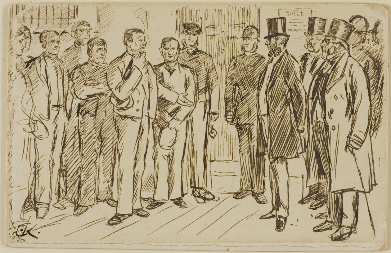 Identifikace vězně od Charles Samuel Keene