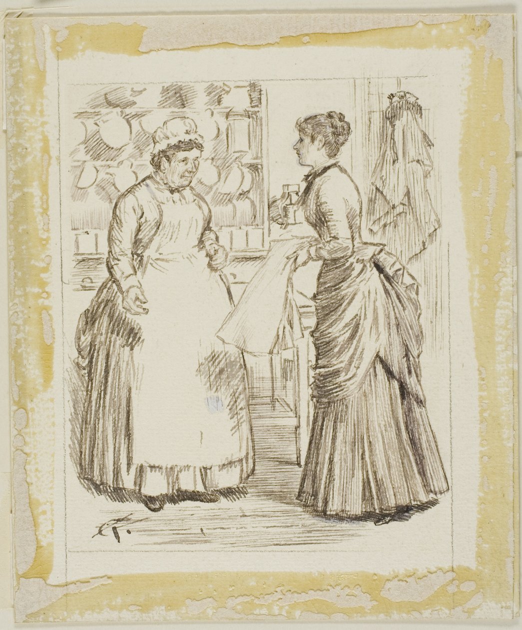 V kuchyni od Charles Samuel Keene