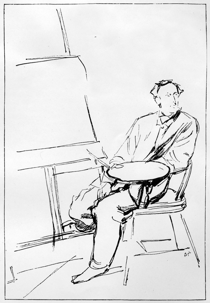 John Everett Millais 1829-1896, britský umělec, 1898. od Charles Samuel Keene