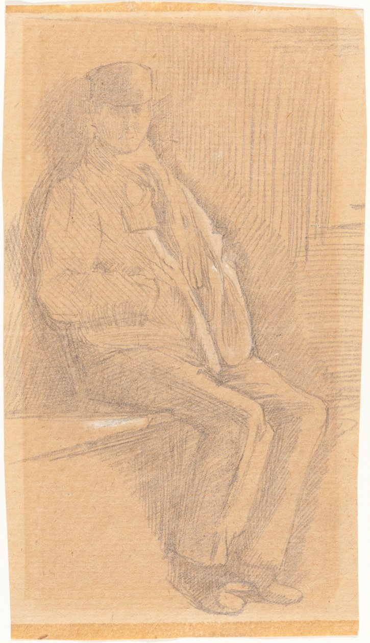 Sedící muž od Charles Samuel Keene