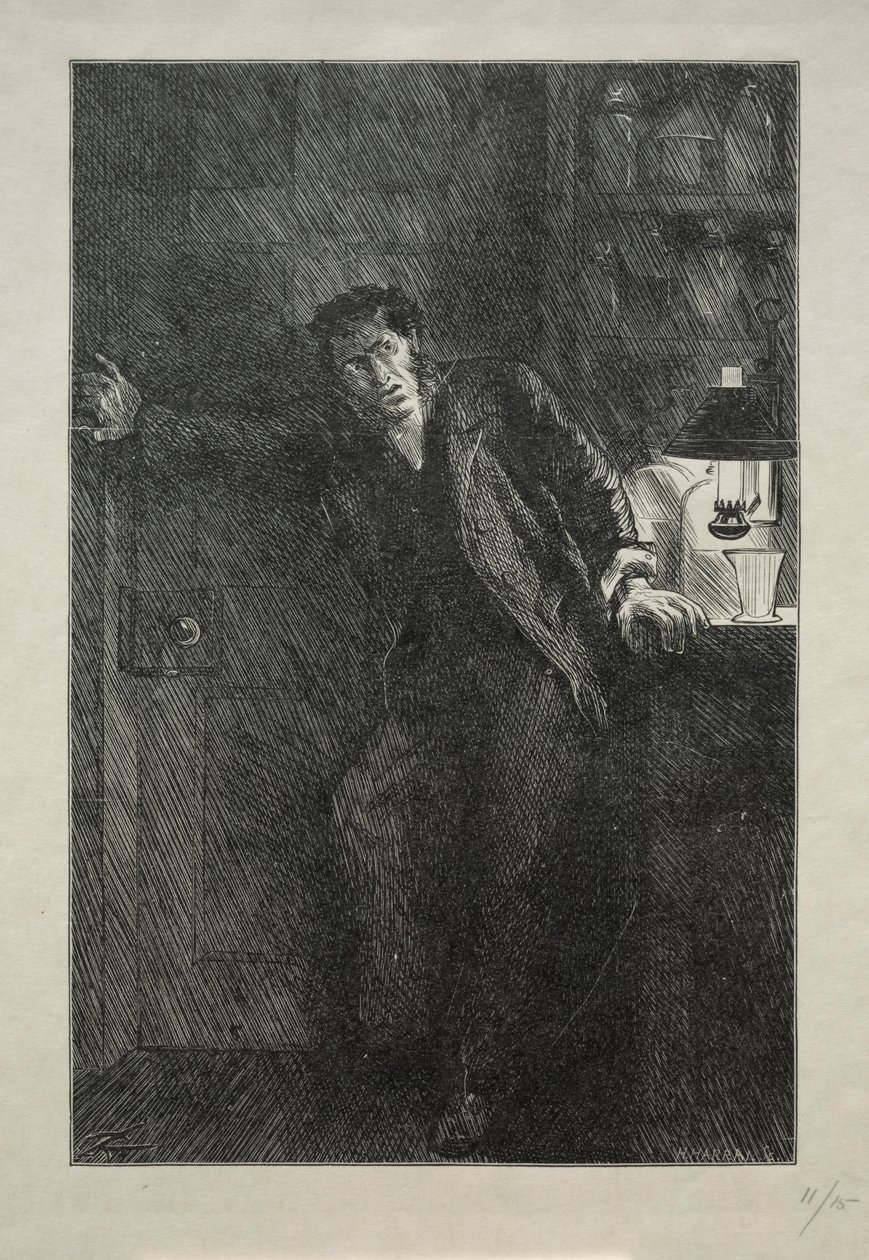 Kabát s kožešinovou podšívkou, 1869. od Charles Samuel Keene