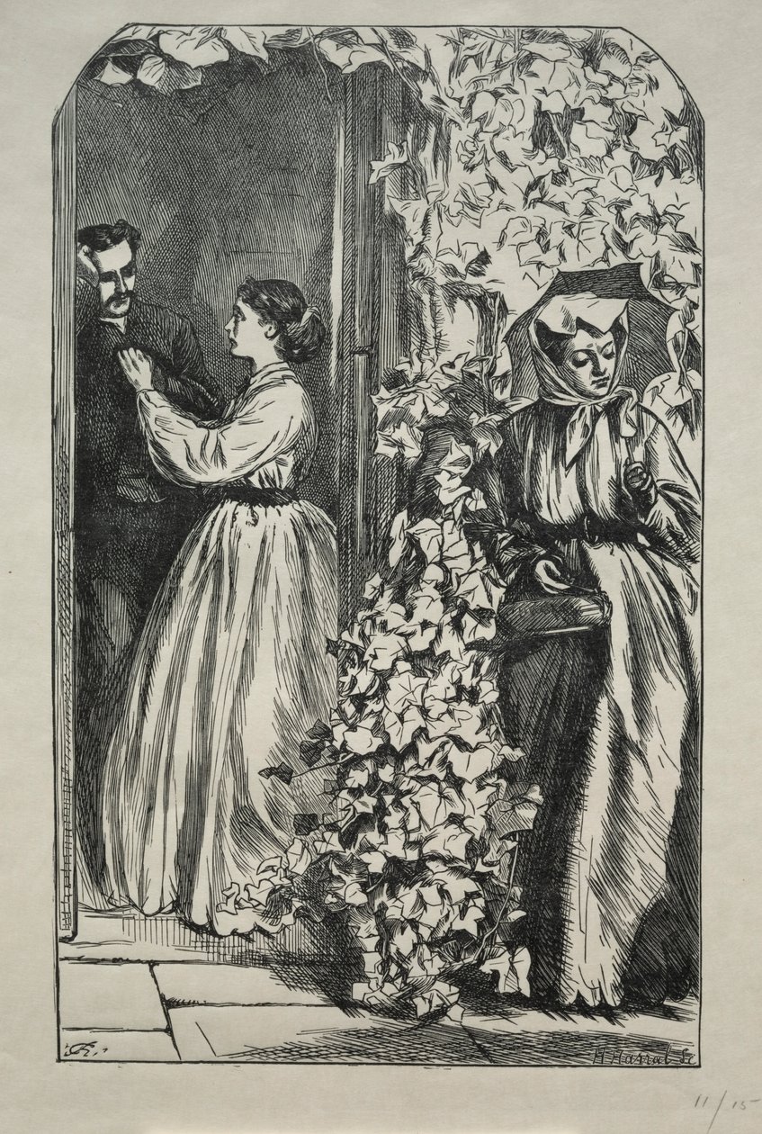 Co se stalo zabitím bohatého strýce o Vánocích, 1865. od Charles Samuel Keene