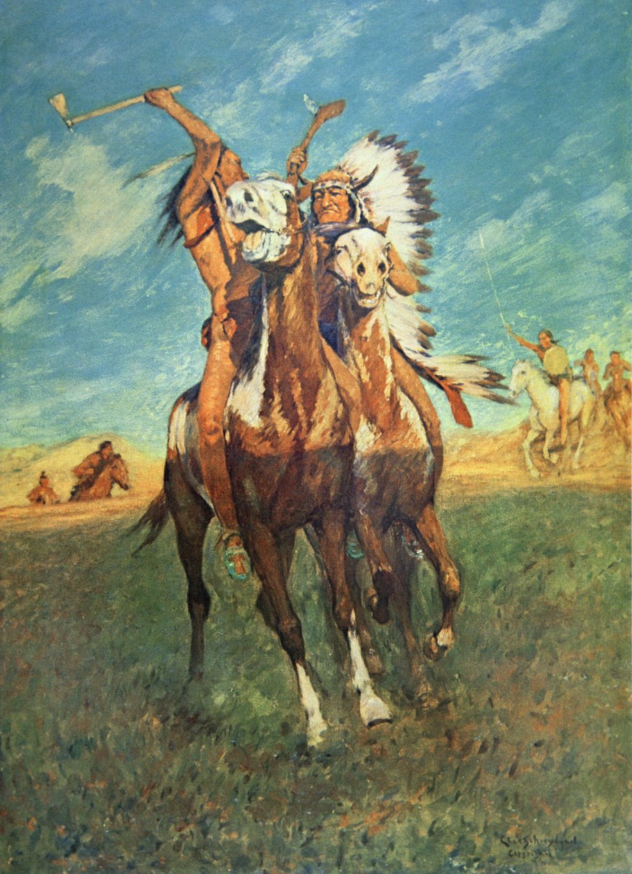 Boj až do konce (akvarel na papíře) od Charles Schreyvogel