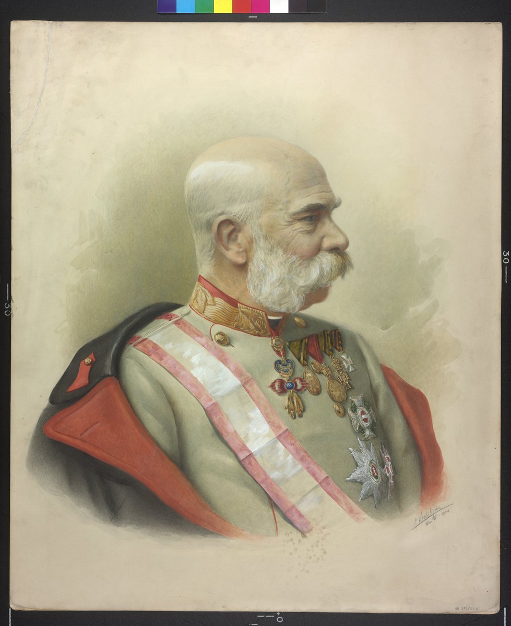 František Josef I., rakouský císař v pozdějších letech od Charles Scolik