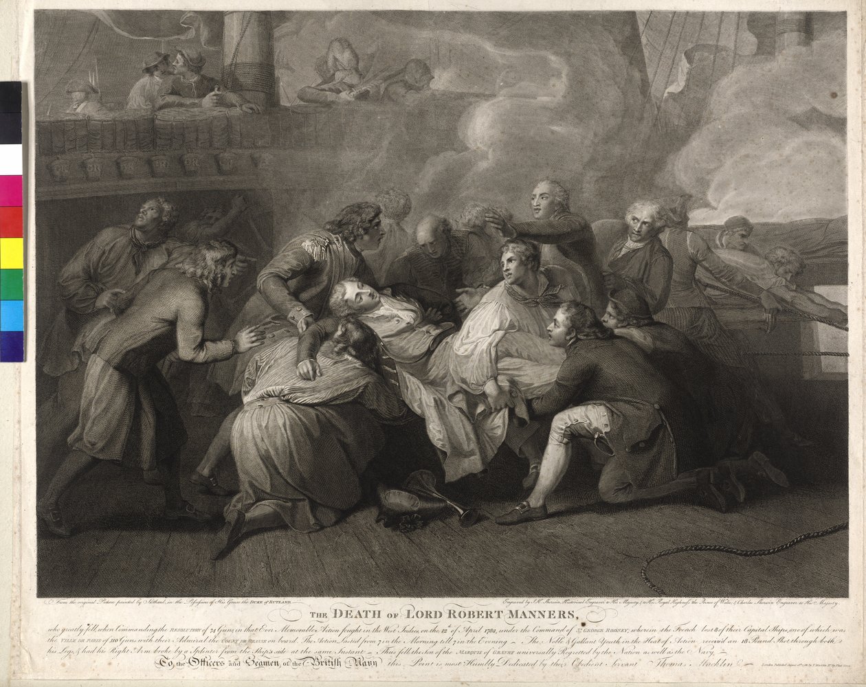 Lord Robert Manners (1758-1782) Smrt lorda Roberta Mannerse od Charles Sherwin