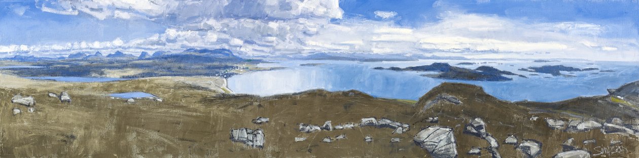 Panorama Achiltibuie, 2011 (olej na plátně) od Charles Simpson