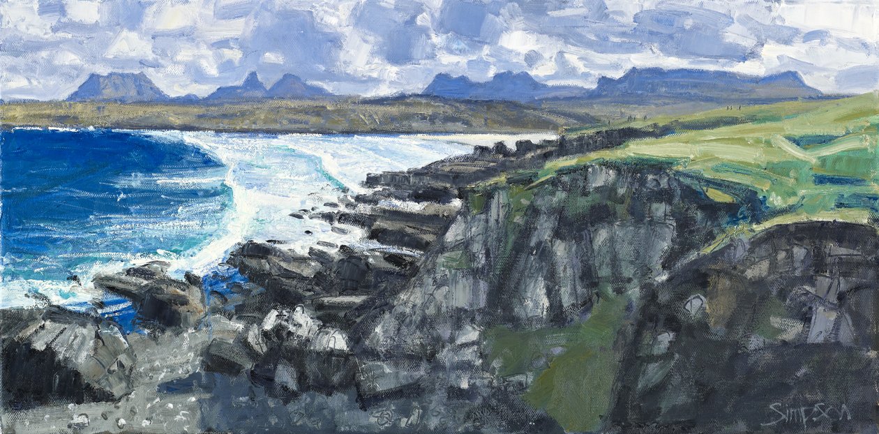 Achnahaird Bay, 2011 (olej na plátně) od Charles Simpson
